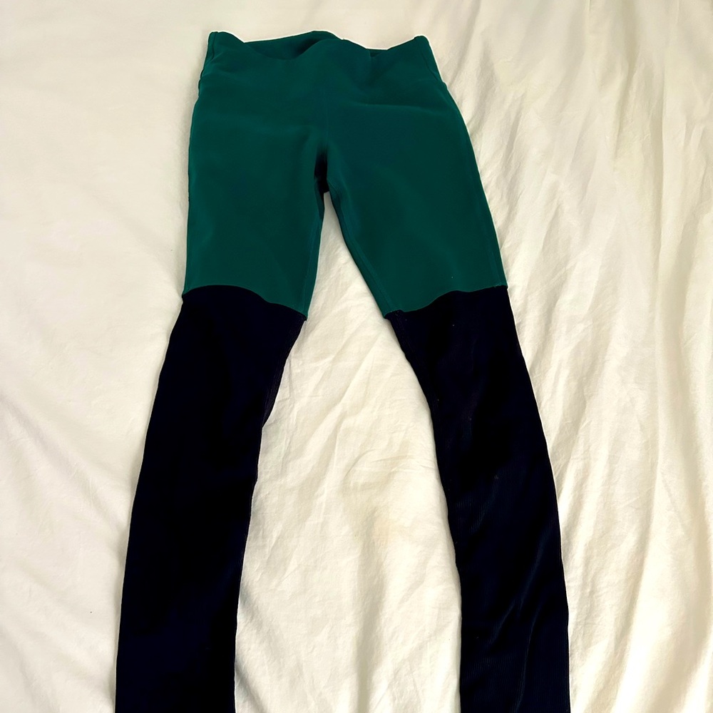 Forest green & black Goddess leggings